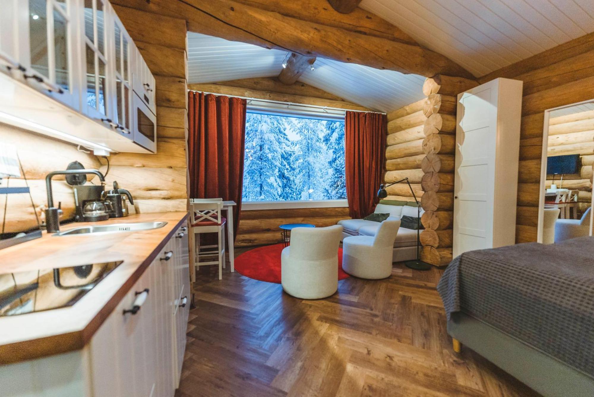 Cozy Log Cabin By Invisible Forest Lodge Рованиеми Экстерьер фото